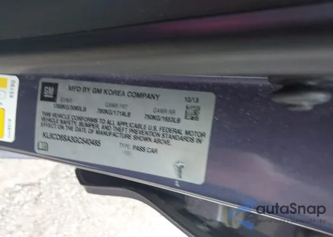 2016 Chevrolet Spark 1Lt z USA, uszkodzony, nr VIN KL8CD6SA3GC540485